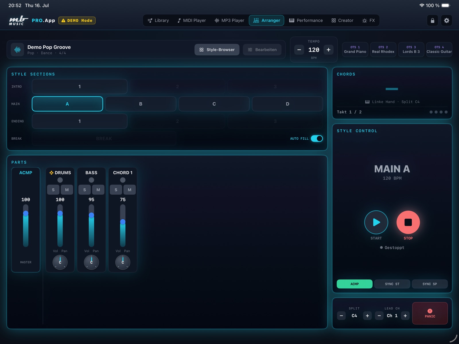 MBMusic PRO.App — Arranger